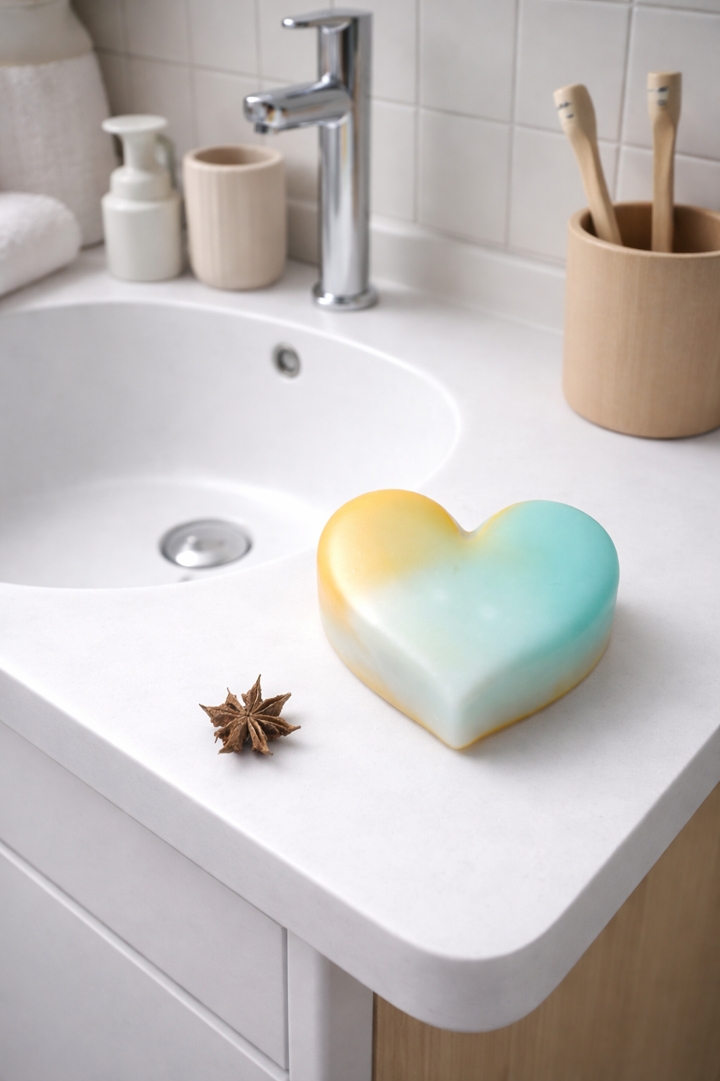 新しい私が始まる 春のお日様石けん　ハート　3月21日